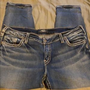 Silver jeans co elyse skinny crop jeans 36x25